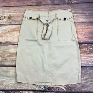 St John Belted Skirt w/ pockets Women Size 6 Light Weight Skirt - NEW